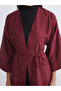 Alita City with a Difference, Lcwaikiki Classic Burgundy Plain Women's Kimono - 3