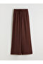 Wide Leg Women's Trousers with Elastic Waist - 5