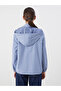 Blue Hooded Women's Raincoat - 6
