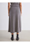 Özmarka New Season Elastic Waist Midi Skirt - 4