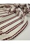 Knitwear Fabric in Cream and Burgundy Colors (Width 140 cm X Length 285 cm) - 3