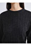 Esvab • Modern & Distinctive Zero Roba Collar Glittery Women's Knitwear Sweater - 7