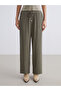 Lcw Vision Women's Elastic Waist Textured Pants - 3