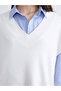 Esvab • Modern & Distinctive V-Neck Loose Fit Women's Knitwear Sweater - 4