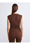 Lcw Vision V-Neck Gathered Women's Classic Vest - 4