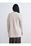 Two Mt Shop Quality Lcw Modest Ecru Plush Plain Women's Cardigan - 4