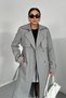 Women's Coat Long Cashmere Belted Buttoned Pocketed Double Breasted Premium Coat - 4