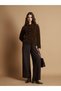 Alita City Lcw Modest Brown Knitwear Plain Short Women's Cardigan with a Difference - 2