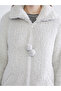 Shirt Collar Plush Women's Pajama Top - 3