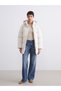 Alita City Lcw Vision Beige Plain Loose & Baggy Women's Puffer Coat - 2