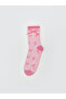 Alita City Lcw Home Pink Knitwear Patterned Women's Socks with a Difference
