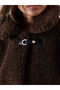 Alita City Lcw Vision Brown Shirt Collar Women's Plush Coat with a Difference - 3