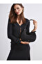 Black Suede Look Women's Shoulder Bag