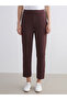 Two Mt Shop Quality Lcw Everyday Brown Diving Fabric Plain Standard & Regular Women's Sweatpants - 3