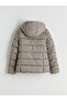 Xside Brown Hooded Women's Puffer Coat - 8