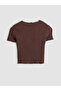 Esvab • Modern & Distinctive Zero Roba Collar Textured Women's T-Shirt - 7