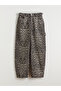 Xside Brown Baggy Fit Leopard Print Women's Jeans - 6