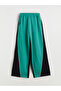 Green Color Block Women's Sweatpants with Elastic Waist - 5