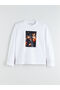 Crew Neck Printed Oversize Women's T-Shirt - 5