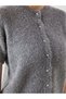Lcw Modest Gray Crew Neck Women's Knitwear Cardigan - 3