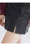 Alita City Farkıyla Xside Black Faux Leather Straight Mini Women's Skirt - 3