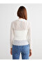 Tie Collar Lace Women's Cardigan - 4