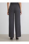 Özmarka New Season Elastic Waist Textured Wide Leg Women's Trousers - 7