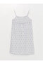 Patterned U-Neck Strap Women's Nightgown - 6