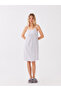 Patterned U-Neck Strap Women's Nightgown