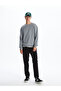 Gray Crew Neck Printed Men's Sweatshirt - 2