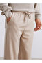 Xside beige men's pants with side pockets and elastic waist - 3