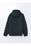 Green Slim Fit Hooded Men's Puffer Jacket - 8