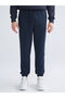 Navy Blue Standard Fit Men's Jogger Sweatpants - 2