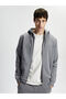 Özmarka New Season Hooded Long Sleeve Men's Zippered Sweatshirt - 5