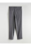 Gray Standard Fit Plaid Men's Trousers - 6