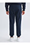 Navy Blue Standard Fit Men's Jogger Sweatpants - 4
