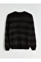 Mg trend'en black striped crew neck men's knit sweater - 5