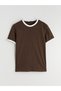 Peak New Season Contrast Detailed Men's Combed Cotton T-Shirt - 5