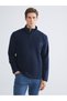 Peak New Season Stand Collar Long Sleeve Fleece Men's Pajama Top