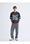 Anthracite V-Neck Combed Cotton Men's T-Shirt - 2