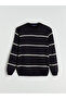 Esvab • Modern & Distinctive Zero Roba Collar Long Sleeve Striped Men's Knitwear Sweater - 6