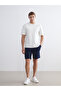 Navy Blue Standard Fit Men's Shorts