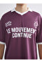 Xside Plum Polo Collar Printed Men's T-Shirt - 3