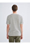 Crew Neck Striped Combed Cotton Men's T-Shirt - 4