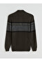 Stand Collar Long Sleeve Striped Men's Knitwear Sweater - 6