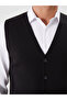 Black Standard Fit V-Neck Men's Knitwear Vest - 3