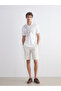 Ozmarka New Season Standard Fit Linen Look Men's Shorts - 2
