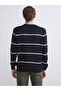 Esvab • Modern & Distinctive Zero Roba Collar Long Sleeve Striped Men's Knitwear Sweater - 5