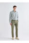 Green Standard Fit Men's Trousers