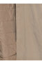 Beige Comfortable Fit Jacket Collar Men's Coat - 7